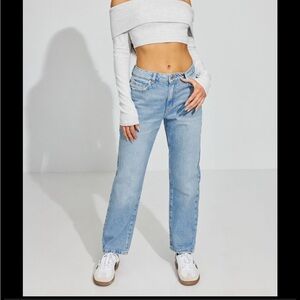 Garage Blue Straight Leg Jeans